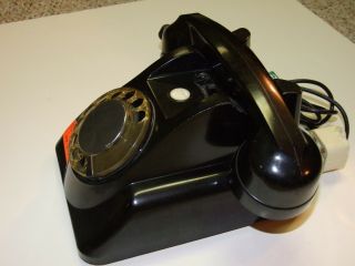 Vintage 60s Black Bakalite Standard Bell PTT Desk Telephone & 3