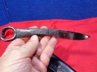 VINTAGE HAND FORGED KNIFE FROM AN OLD WRENCH 2