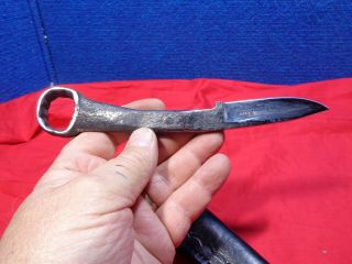 VINTAGE HAND FORGED KNIFE FROM AN OLD WRENCH 3