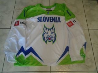 Iihf Slovenia Game Issued White Jersey 1 Stojanovic Goalie Tackla