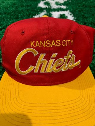 KANSAS CITY CHIEFS NFL VINTAGE SPORTS SPECIALTIES SCRIPT SNAPBACK Hat Cap 90s 2