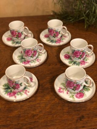 Miniature Vintage Royal Crown 6 Piece Tea Set Made In Japan (c - 2.  5 P4.  5 Inches)