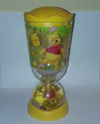 Rare Vintage Winnie The Pooh Disney Store Snow Globe Straw Sippy Cup No - Spill