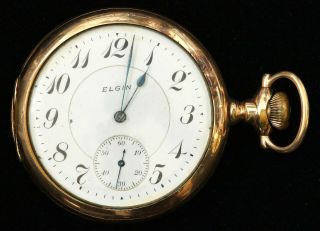 1911 Elgin Pocketwatch Grade 337 Model 6 16s 17j Open Face For Parts/as - Is B0892