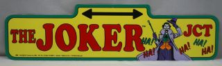 Batman The Joker Jct Plastic Street Sign Dc Comics Vintage 1982 Nos 18 " X 4.  75 "
