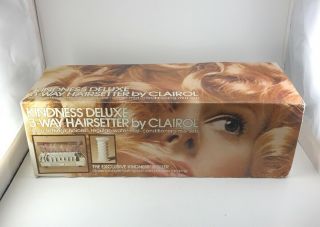 Vintage Clairol Kindness Deluxe 3 Way Hairsetter Hot Rollers Curlers W/ Clips