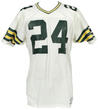 1985 - 1986 Green Bay Packers Game Worn Jersey Mossy Cade Game Sandknit