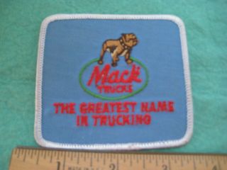 Vintage Mack Truck Greatest Name In Trucking Service Dealer Uniform Hat Patch