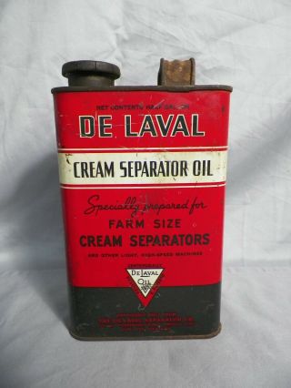 Old Vintage De Laval Cream Separator Oil Can Half Gallon Farm Size