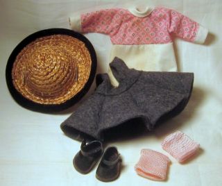 Vintage Strung Ginny Outfit With Straw Hat Number 6155 3 Day Nr