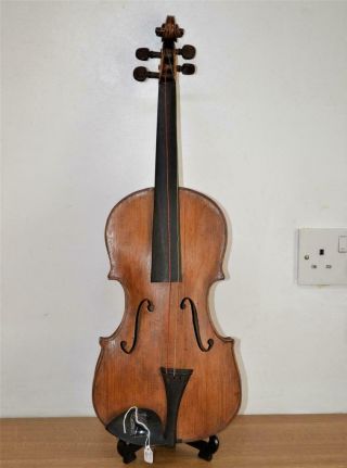 Antique Violin Italian ? 1 Piece Back 23.  1/4 " Maple Detail For Repair