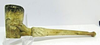 Victorian Clay Pipe Hand Holding A Glass.