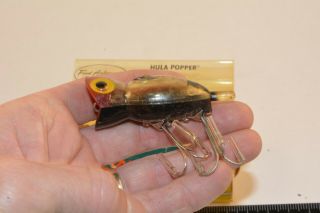 old early fred arbogast hula popper crank bait colors ohio made 1 C 2