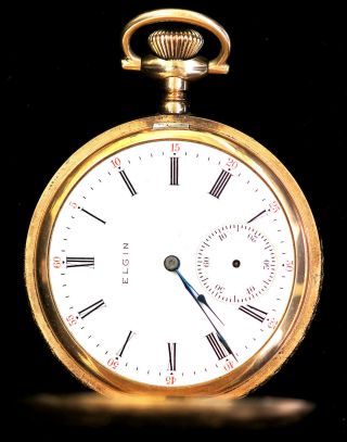 1910 Elgin Pocketwatch Grade 339 17 Jewel 16s Hunter For Parts/as - Is - B0888