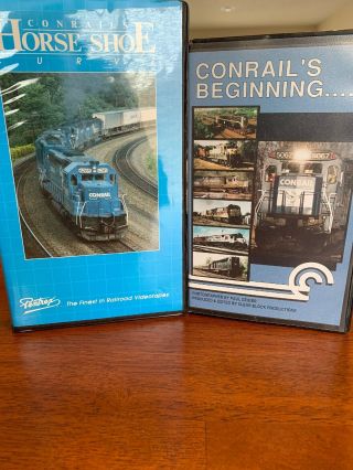 (2) Vhs Conrail Footage,  Clear Block & Pentrex