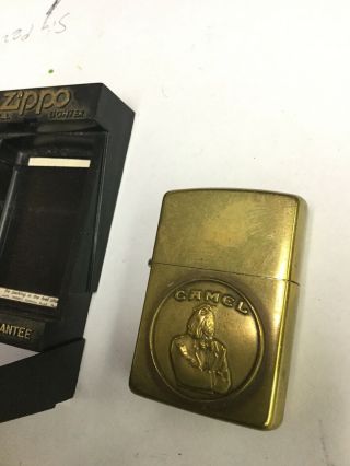 Vintage Camel Brass Lighter Zippo Tuxedo Joe 1932 - 1992 60th Anniversary