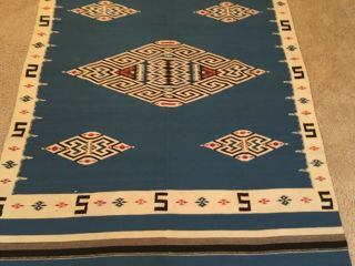 Pre - 1935 Texcoco Mexican Textile Blanket Rug,  needs cleaning. 2