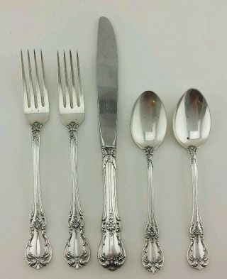 Towle Sterling Silver Old Master Flatware No Monogram 2 Forks 2 Spoons 1 Knife