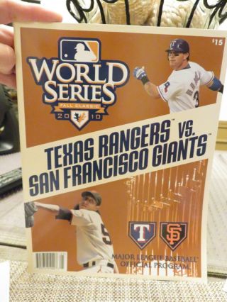 2010 Major League Baseball World Series Program (rangers Vs.  Giants)
