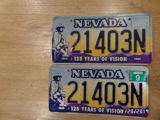 License Plate - - Nevada 125 Year Celebration License Plate.