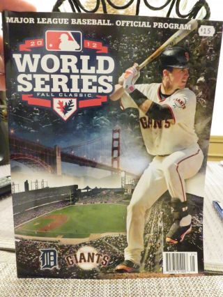 2012 Major League Baseball World Series Program (buster Posey On The Cover)