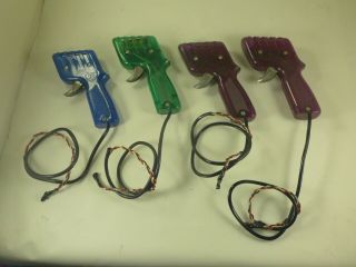 Vintage Russkit 1/24 1/32 Slot Car Hand Controller Group Of 4 Blue Purple Green