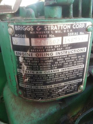 Antique Vintage Briggs & Stratton Model 5S Gas Motor Rare /Reel Mower 2