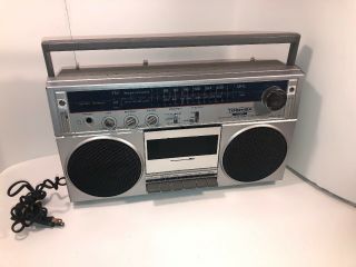 Vintage Toshiba Rt - 80s Boombox Ghettoblaster Stereo Am Fm Radio Cassette Player