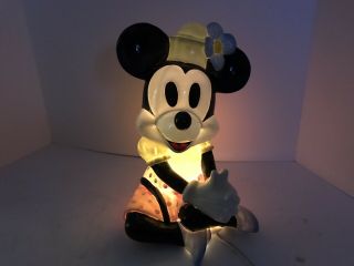 Rare & Vintage Disney Minnie Mouse Large Porcelain Music Box By Schmid