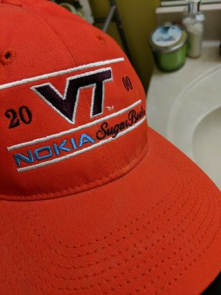 Vintage Virginia Tech Hokies Sugar Bowl Men ' s Snapback Hat 2