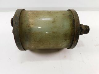Antique Large Solid Brass / Glass Visible Drip Oiler Essex Corp.  Steampunk 6 "