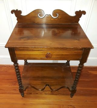 Stunning Thomas Day Furniture C.  1860 Side Table Fantastic Southern Signed Nc Va