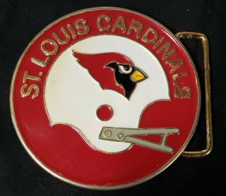 Rare Vintage 1971 Orbit St.  Louis Cardinals Nfl Belt Buckle Hard To Find