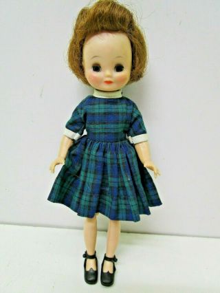 Vintage 8 " American Character Betsy Mccall Doll (green Plaid Dress)