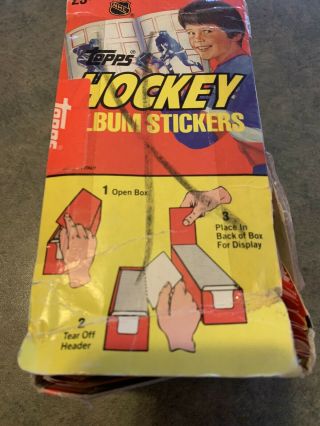 1982 Topps/opc Hockey Sticker Hockey Box - 100 Packs Rare 600 Stickers Gretzky