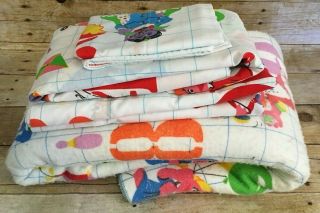 Vintage Sesame Street Bedding Set Sheets Pillowcase Twin Blanket