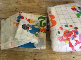 Vintage Sesame Street Bedding Set Sheets Pillowcase Twin Blanket 2