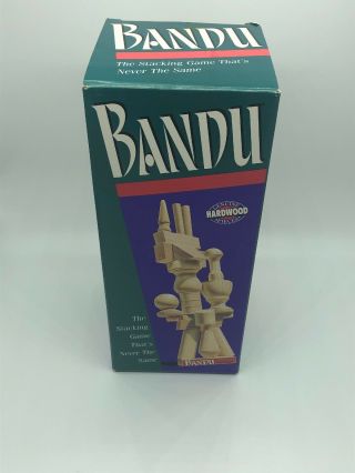 Vintage Milton Bradley Bandu Solid Wood Stacking Game