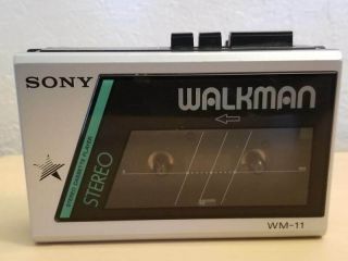 Vintage Sony Walkman Cassette Player Wm - 11 Made In Japan