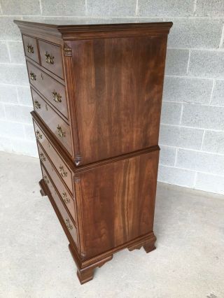STICKLEY CHERRY VALLEY CHIPPENDALE STYLE 7 DRAWER CHEST ON CHEST 3