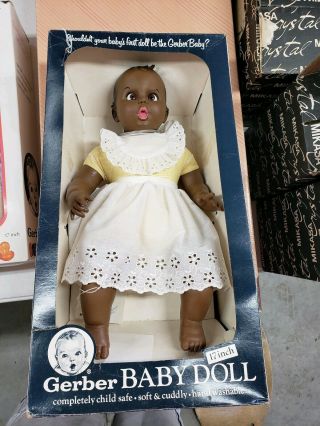 Vintage 1979 Gerber Black Baby Doll 17 " Moving Eyes,  Atlanta Novelty