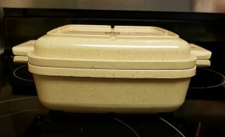 Vintage Littonware 1 Quart Square Covered Casserole Dish Divided Lid 39274 39275 3