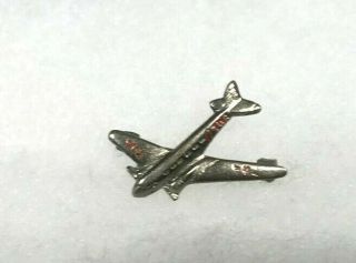 Vintage Twa Airlines Dc - 3 Airplane Lapel Pin