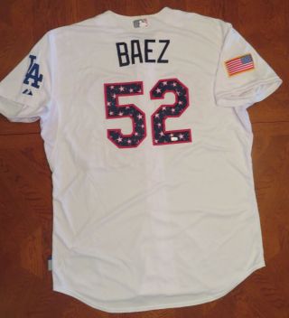 Pedro Baez 7/4/2015 Game Dodgers 4th Of July 52 Jersey Size 52,  2b Vs Mets