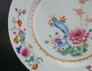 LARGE 33cm/13  Fine Antique Chinese Famille Rose Porcelain Plate Charger 18th C 3