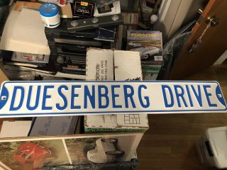 Duesenberg Drive Metal Street Sign (blue/ White)