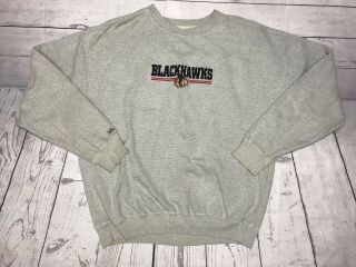 Vintage Chicago Blackhawks Sweater Mens Xl 90s Usa Mlb Baseball Crewneck Vtg
