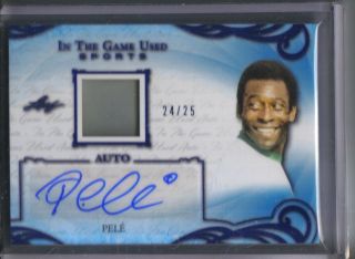 2019 Leaf In The Game Sports Pele Auto And Jersey /25
