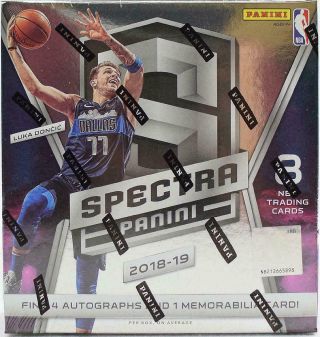 2018 - 19 Spectra Basketball Hobby Factory Box
