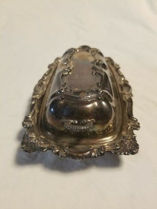 Sterling Silver Butter Dish Lid With Glass Insert